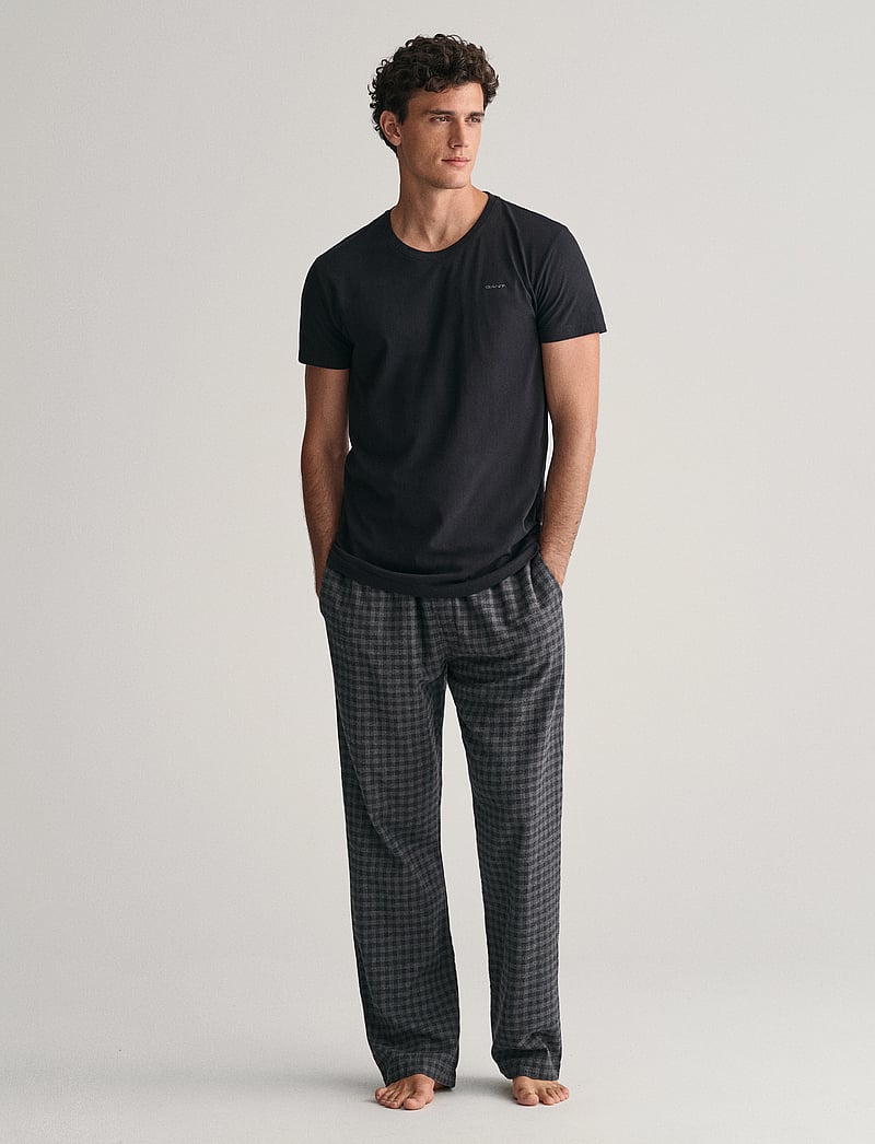 GANT - C-NECK T-SHIRT 2-PACK - multipack t-shirts - black / white - 3