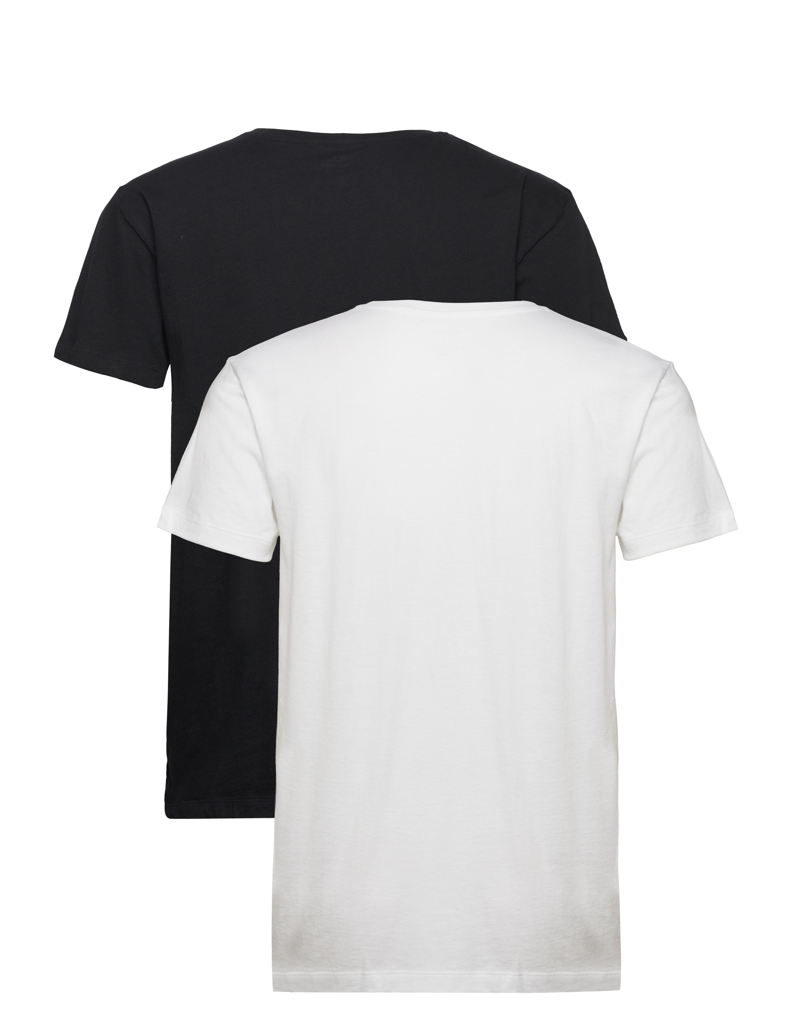 Gant - C-NECK T-SHIRT 2-PACK - kortærmede t-shirts - black / white - 5