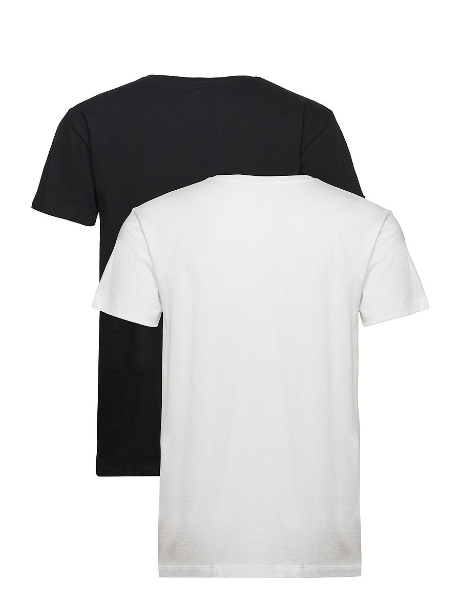 Gant - C-NECK T-SHIRT 2-PACK - marškinėlių komplektas - black / white - 5