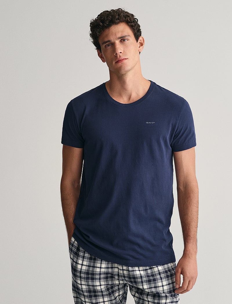 GANT - C-NECK T-SHIRT 2-PACK - t-shirts im multipack - navy / white - 0