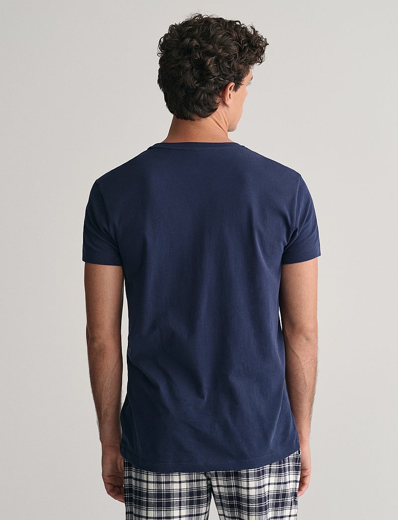 GANT - C-NECK T-SHIRT 2-PACK - t-shirts im multipack - navy / white - 2