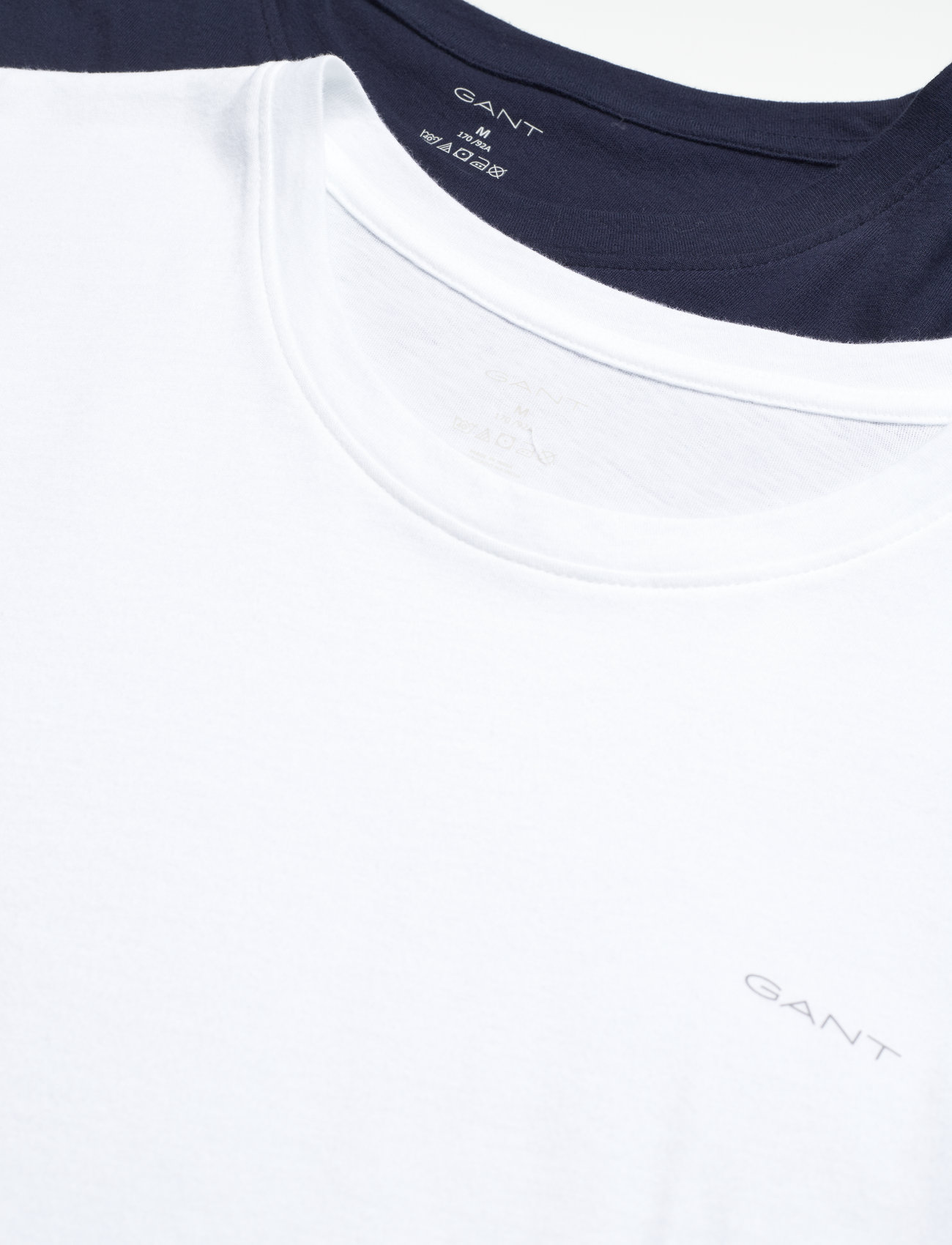 GANT - C-NECK T-SHIRT 2-PACK - short-sleeved t-shirts - navy / white - 1