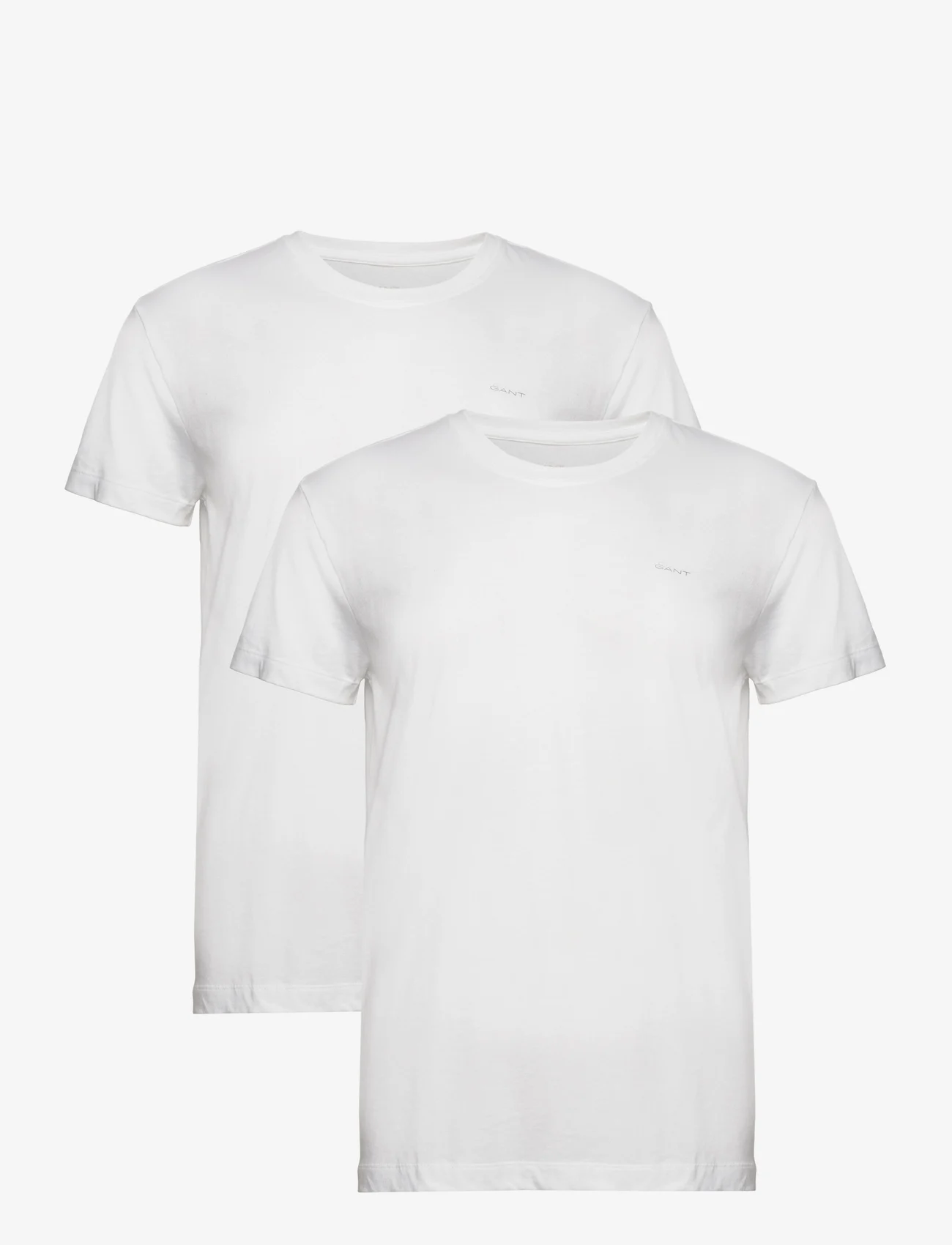 GANT - C-NECK T-SHIRT 2-PACK - kortärmade t-shirts - white - 0