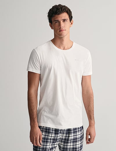Gant C-NECK T-SHIRT 2-PACK - Short-sleeved t-shirts - WHITE / white