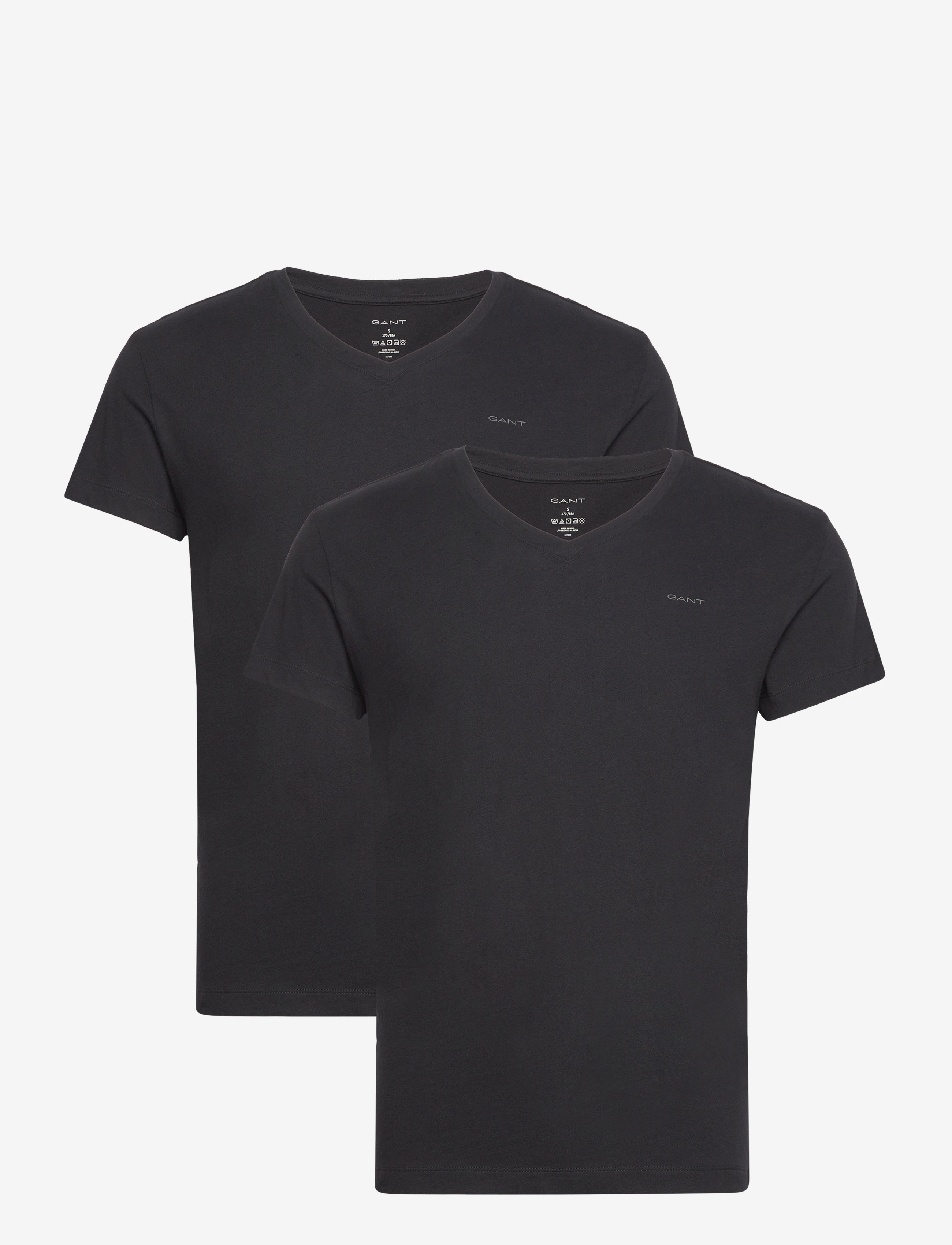 GANT - V-NECK T-SHIRT 2-PACK - black - 1