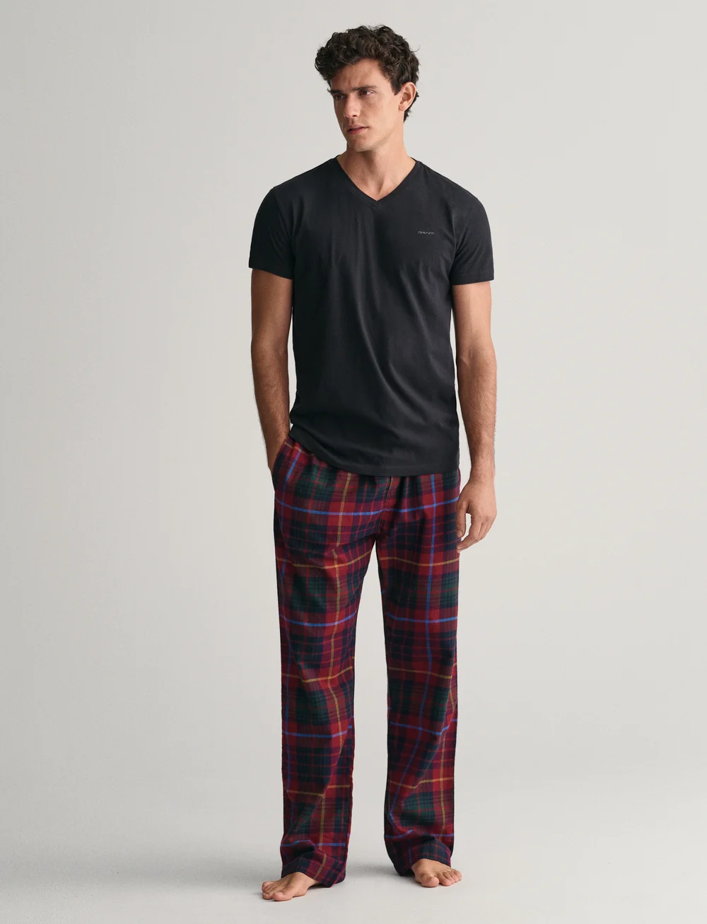 GANT - V-NECK T-SHIRT 2-PACK - t-shirts à encolure en v - black - 3