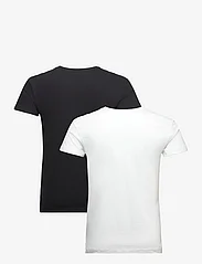 GANT - V-NECK T-SHIRT 2-PACK - basis-t-skjorter - black / white - 2
