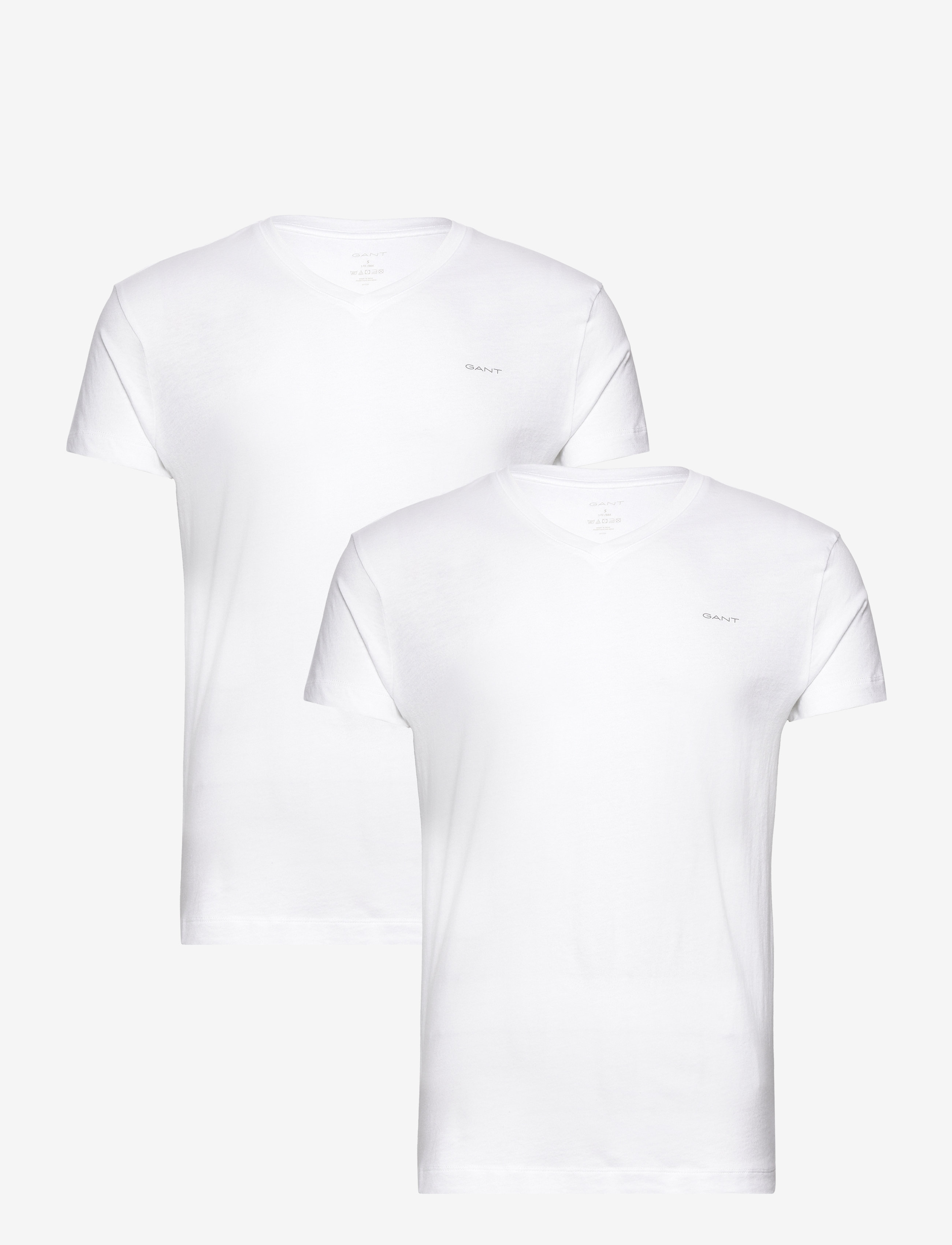 GANT - V-NECK T-SHIRT 2-PACK - white - 1