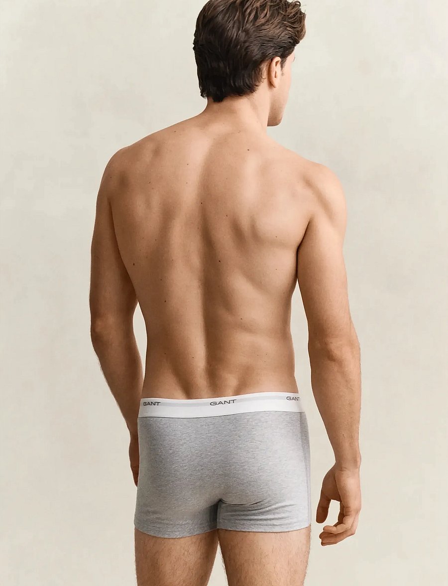 Gant - 3-Pack Trunks - multipack underbukser - light grey melange - 2