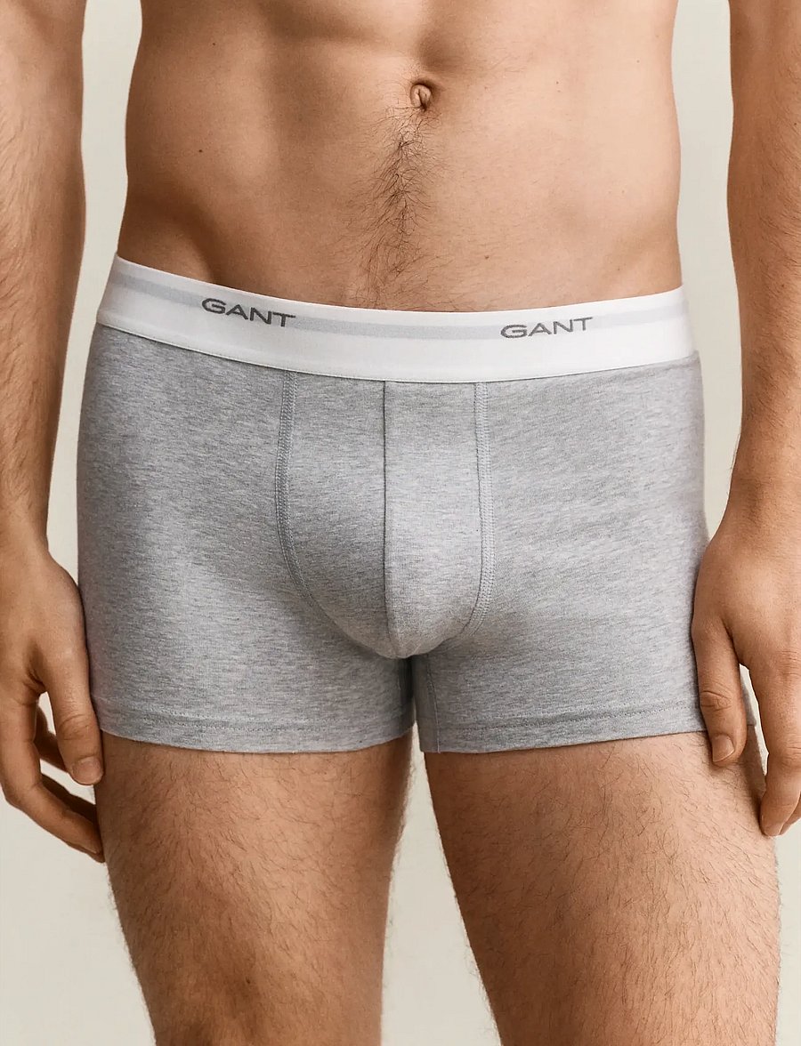 Gant - 3-Pack Trunks - multipack underbukser - light grey melange - 3