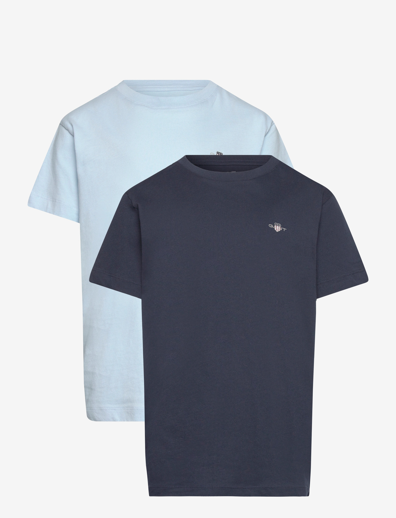 GANT - C-NECK T-SHIRT 2-PACK - kurzärmelige - calming blue / navy - 0