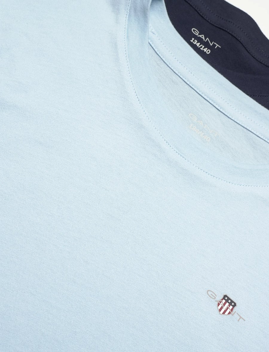Gant - C-NECK T-SHIRT 2-PACK - kortærmede t-shirts - calming blue / navy - 1