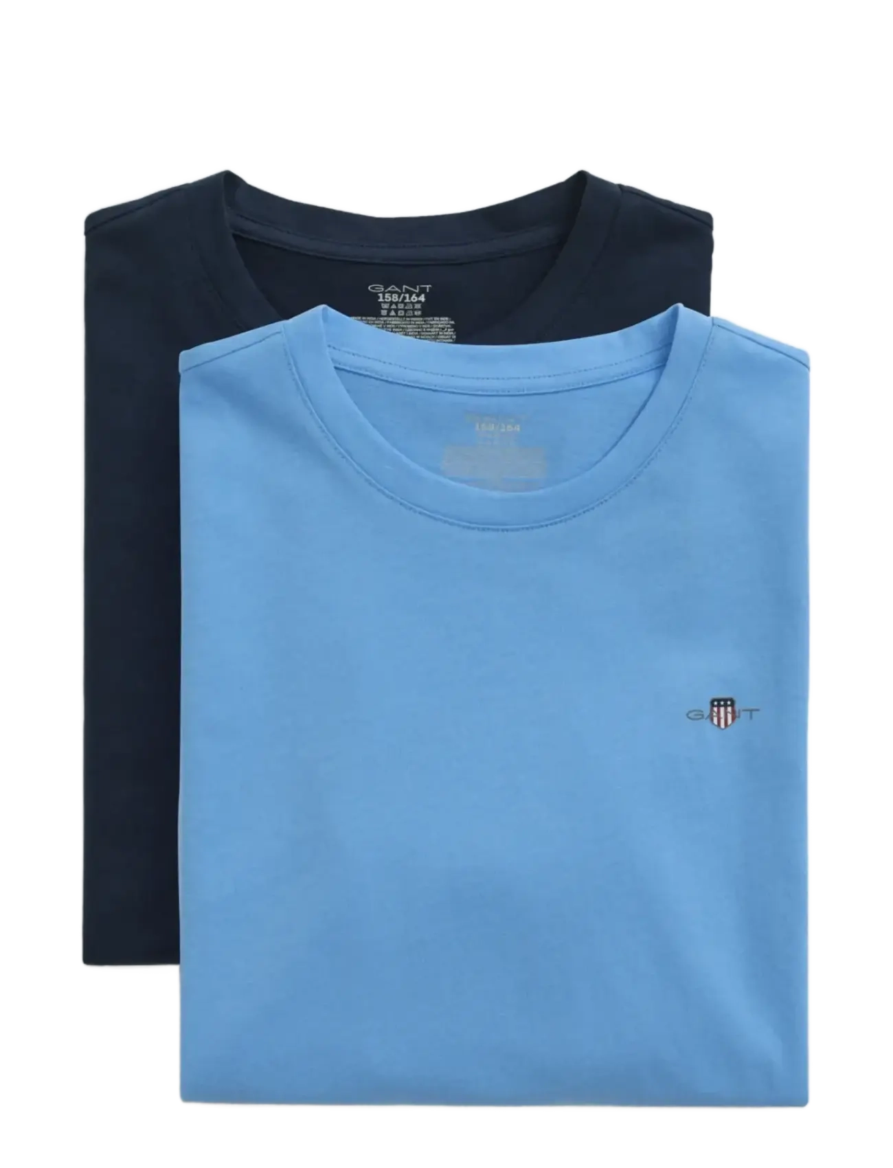 Gant - C-NECK T-SHIRT 2-PACK - kortärmade t-shirts - dream blue - 1
