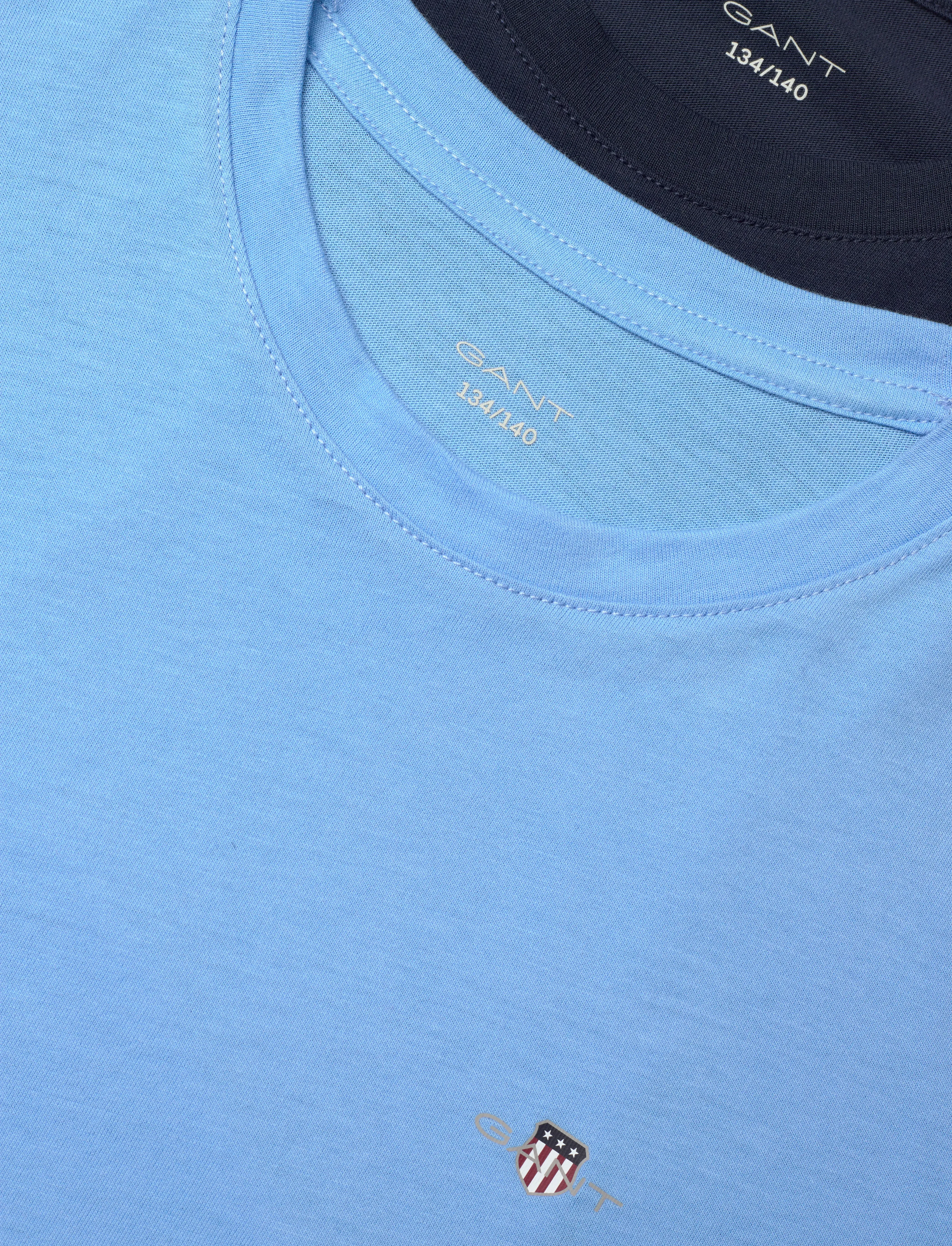 Gant - C-NECK T-SHIRT 2-PACK - kortärmade t-shirts - dream blue - 2