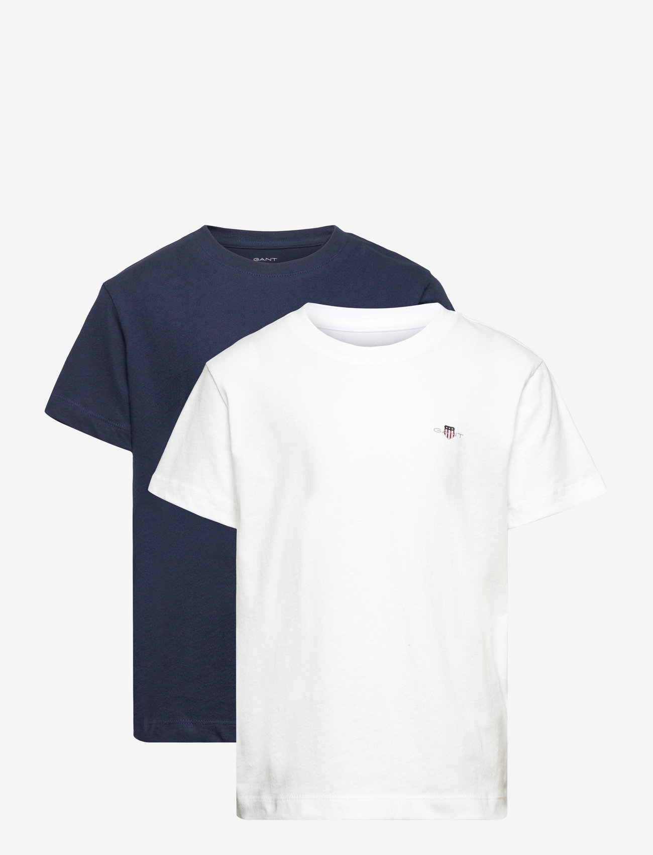 Gant C-NECK T-SHIRT 2-PACK - Tops - NAVY / WHITE / multi