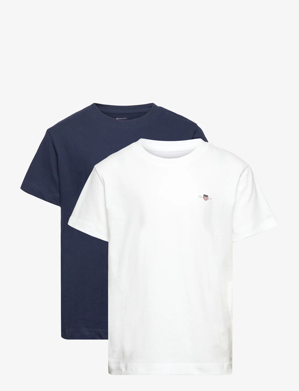 GANT - C-NECK T-SHIRT 2-PACK - kortermede t-skjorter - navy / white - 0