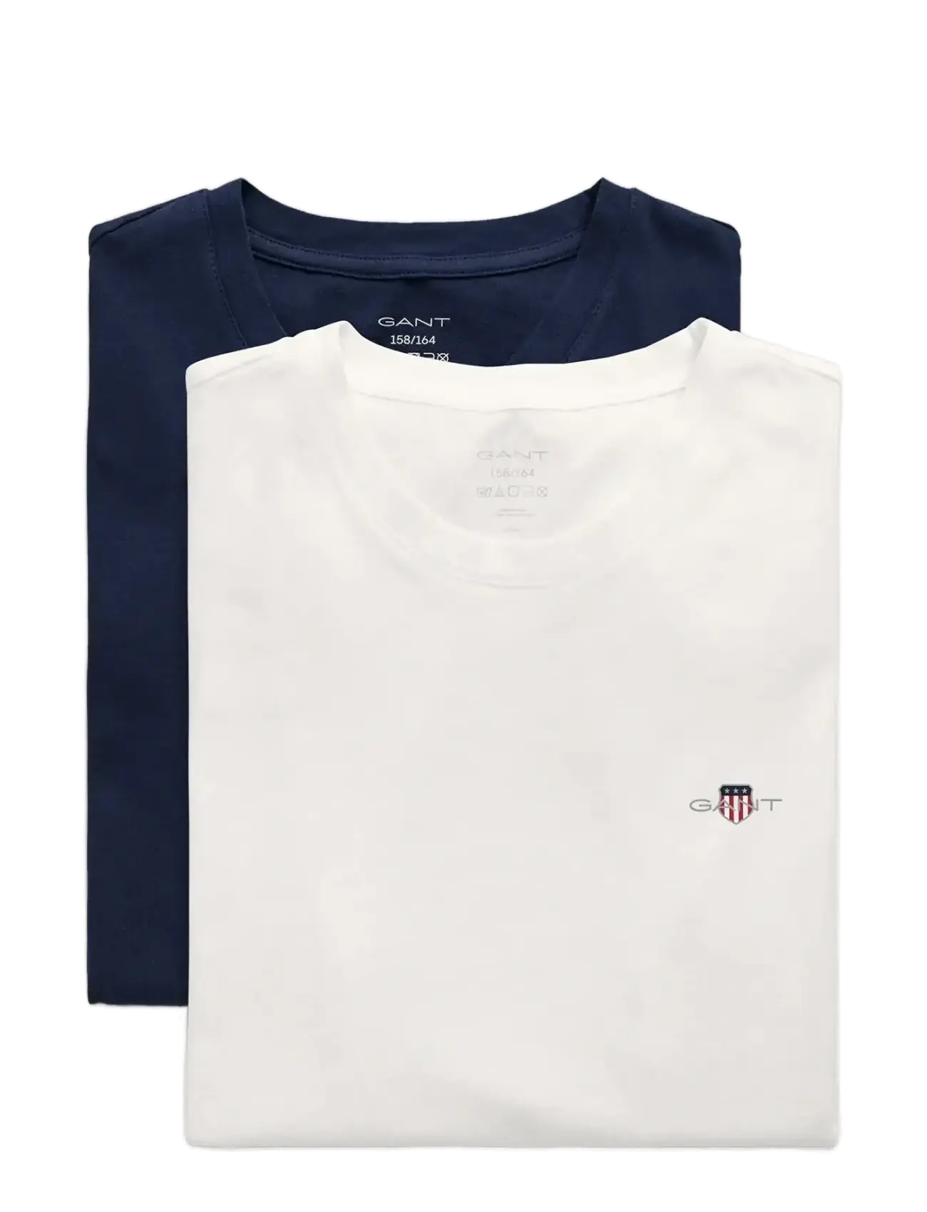 Gant - C-NECK T-SHIRT 2-PACK - kortærmede t-shirts - navy / white - 2