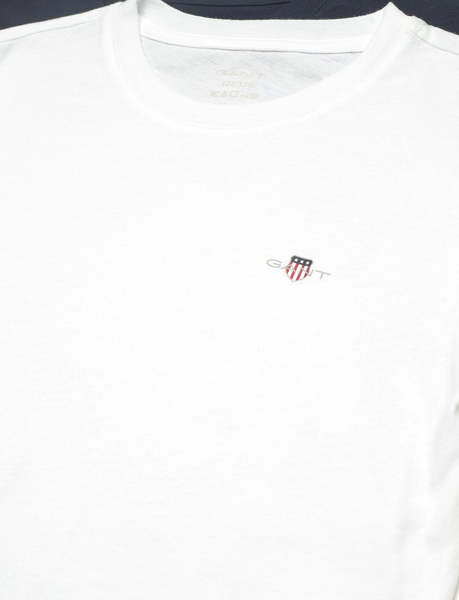 Gant - C-NECK T-SHIRT 2-PACK - kortærmede t-shirts - navy / white - 3