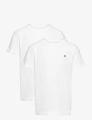 GANT - C-NECK T-SHIRT 2-PACK - short-sleeved t-shirts - white - 0
