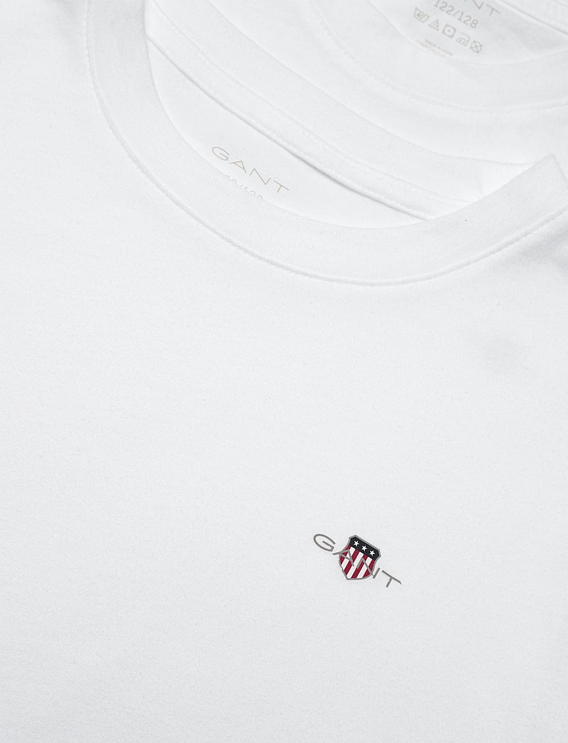 GANT - C-NECK T-SHIRT 2-PACK - kurzärmelige - white - 2