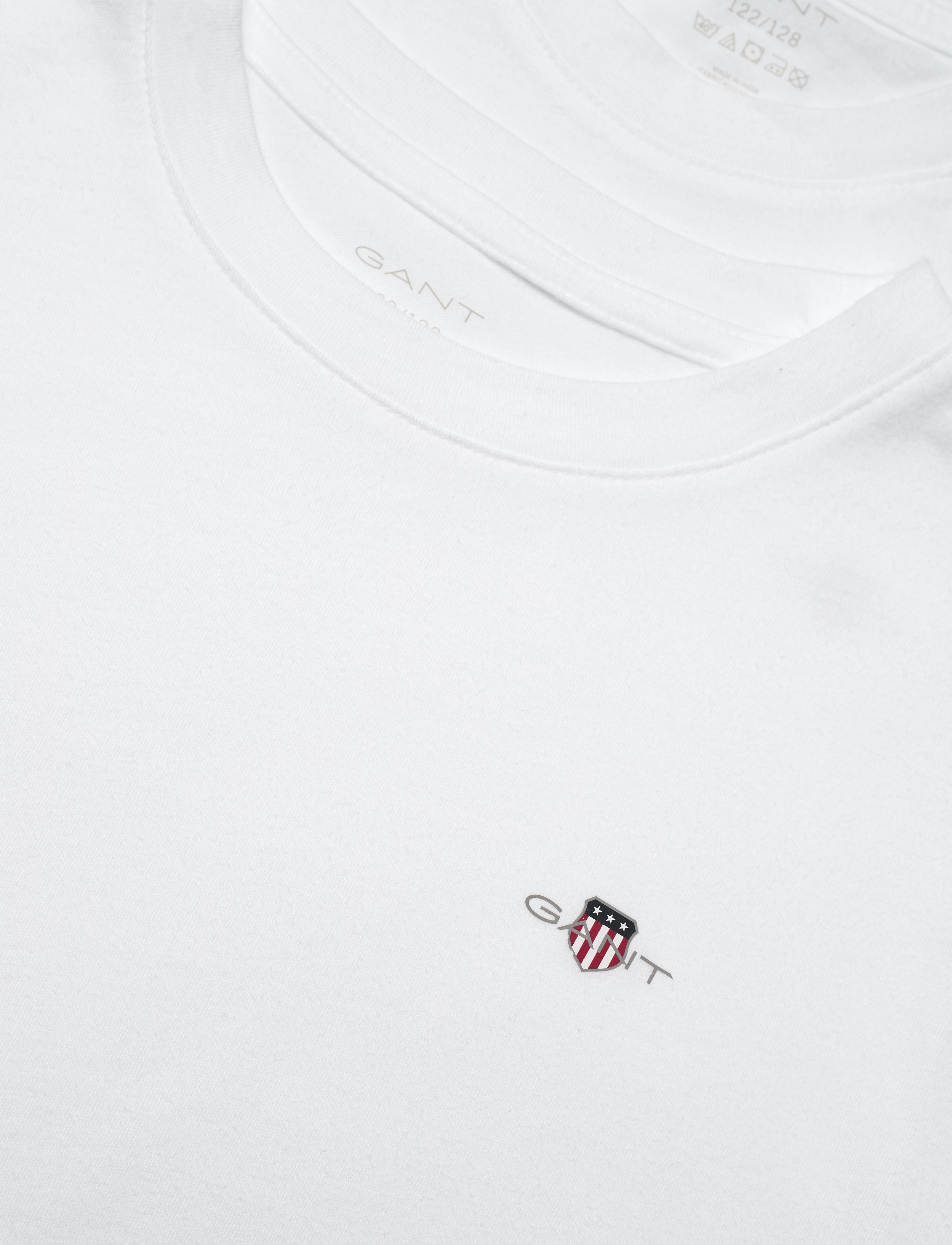 Gant - C-NECK T-SHIRT 2-PACK - kortermede t-skjorter - white - 2