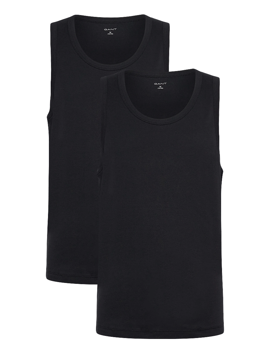 Gant - TANK TOP 2-PACK - linnen - black - 1