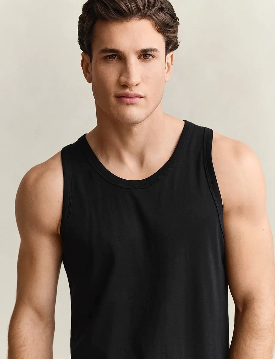 Gant - TANK TOP 2-PACK - linnen - black - 4