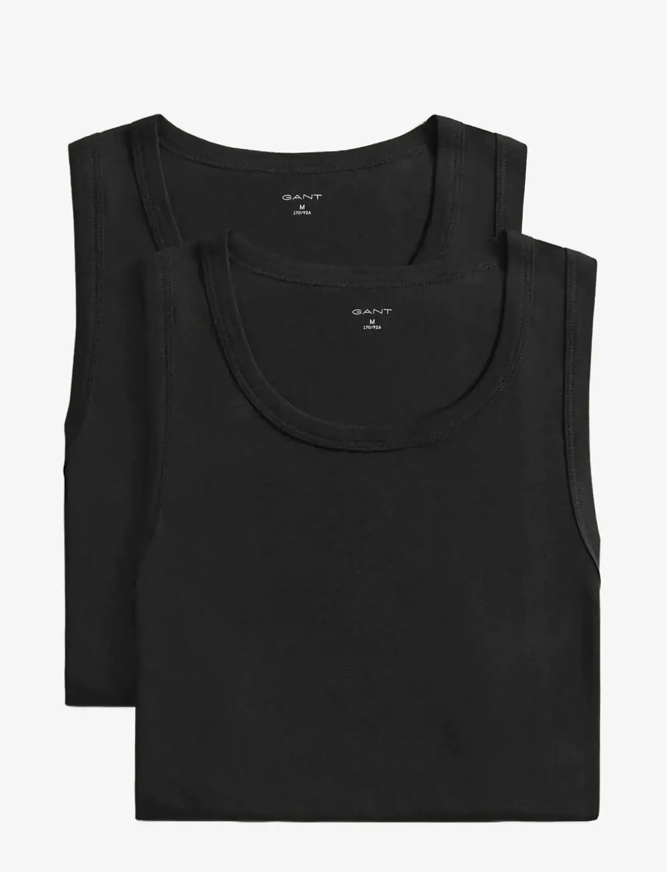 GANT - TANK TOP 2-PACK - sleeveless shirts - black - 2