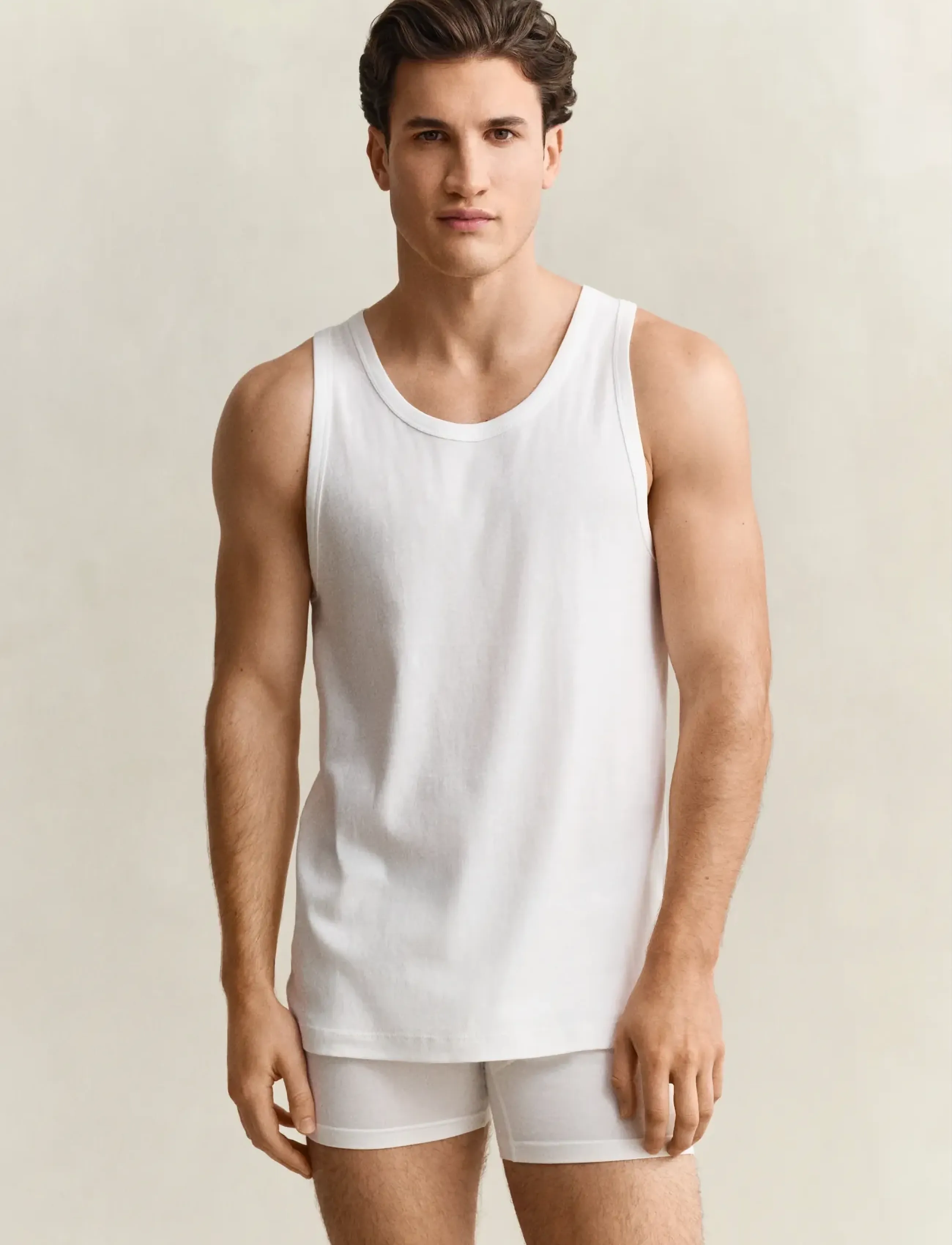 GANT TANK TOP 2-PACK - Sleeveless shirts - BLACK / WHITE / white