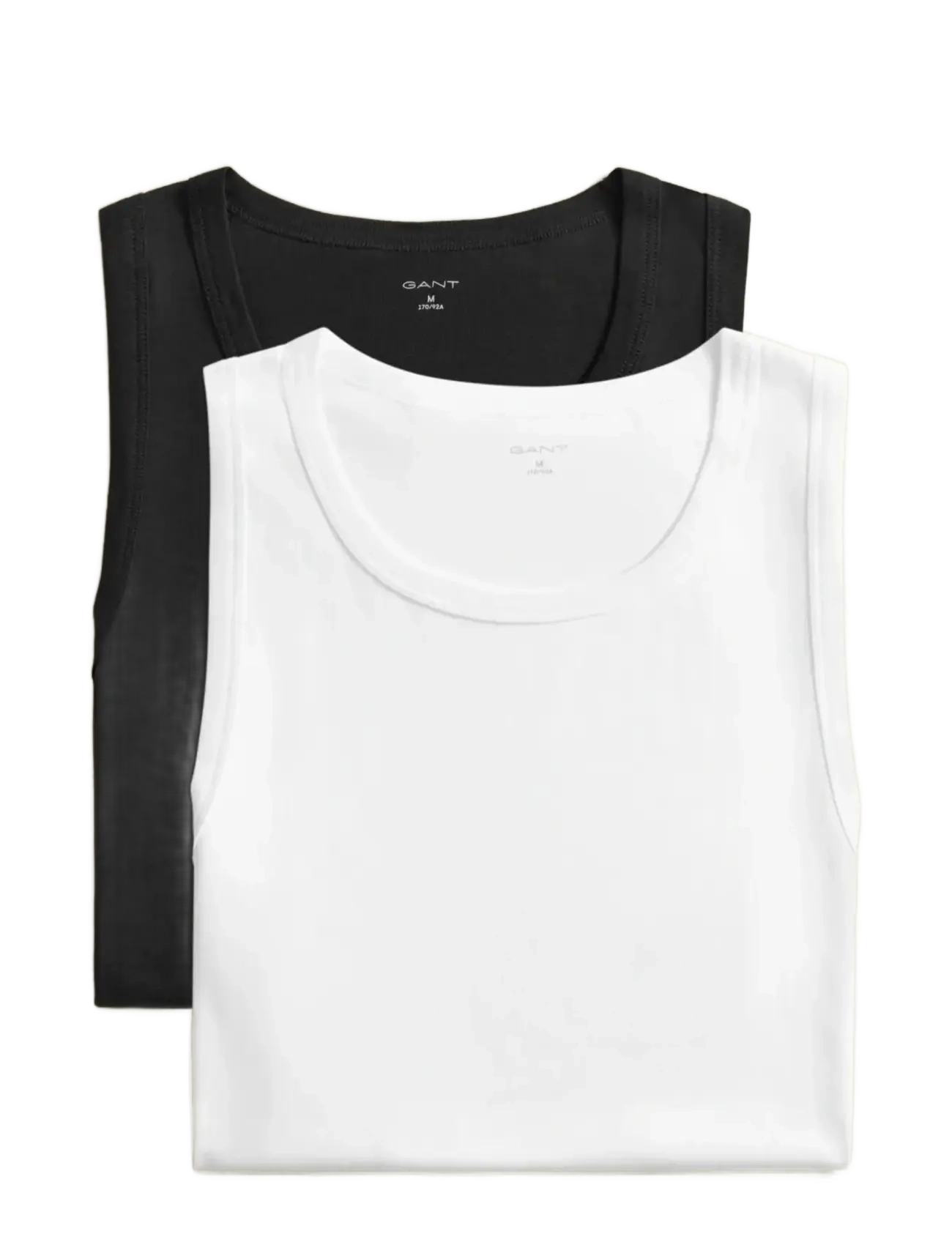 Gant - TANK TOP 2-PACK - tank tops - black / white - 2
