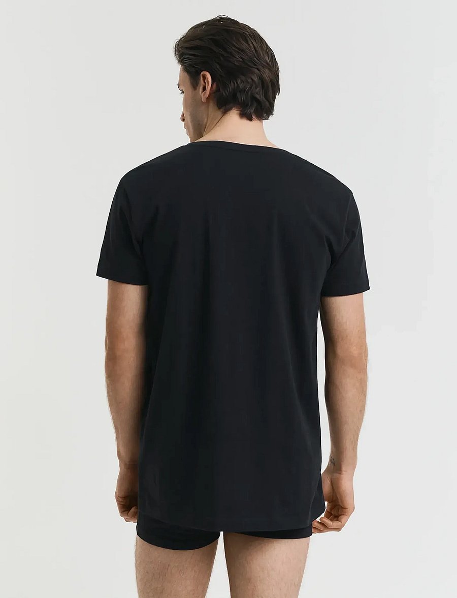 Gant - C-NECK T-SHIRT 2-PACK - multipack t-shirts - black - 3