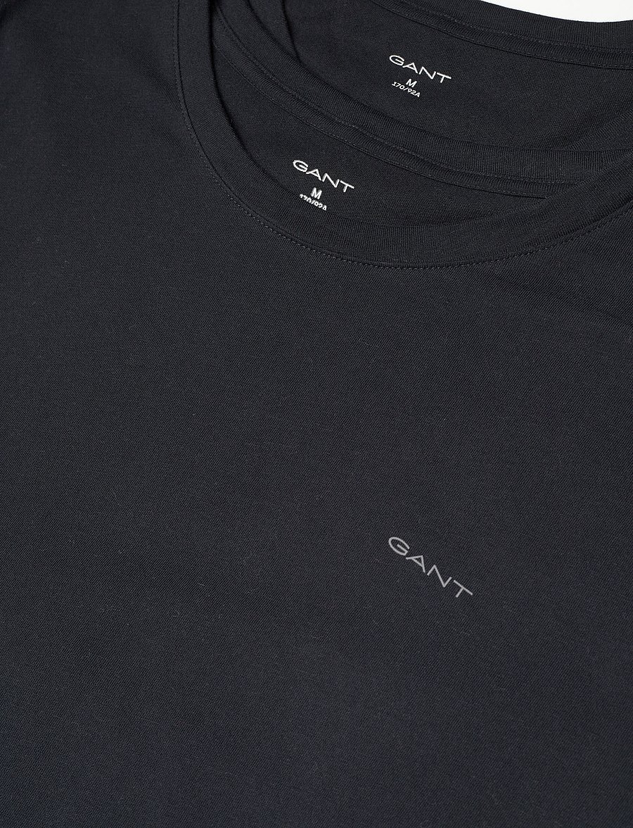 Gant - C-NECK T-SHIRT 2-PACK - multipack t-shirts - black - 5