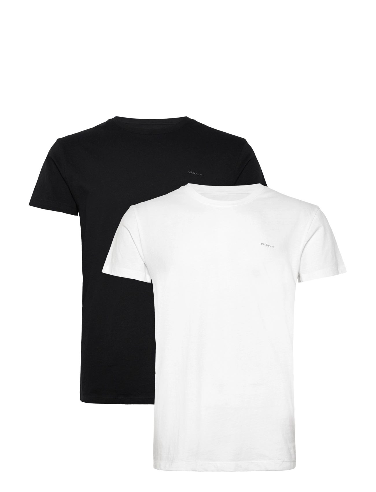 Gant 2-Pack Crew Neck T-Shirts - Shoppa under 400kr - BLACK / WHITE / black