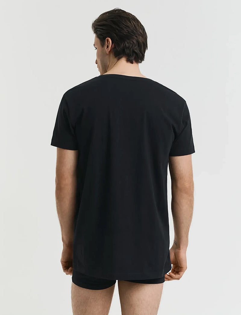 GANT - C-NECK T-SHIRT 2-PACK - multipack t-shirts - black / white - 3