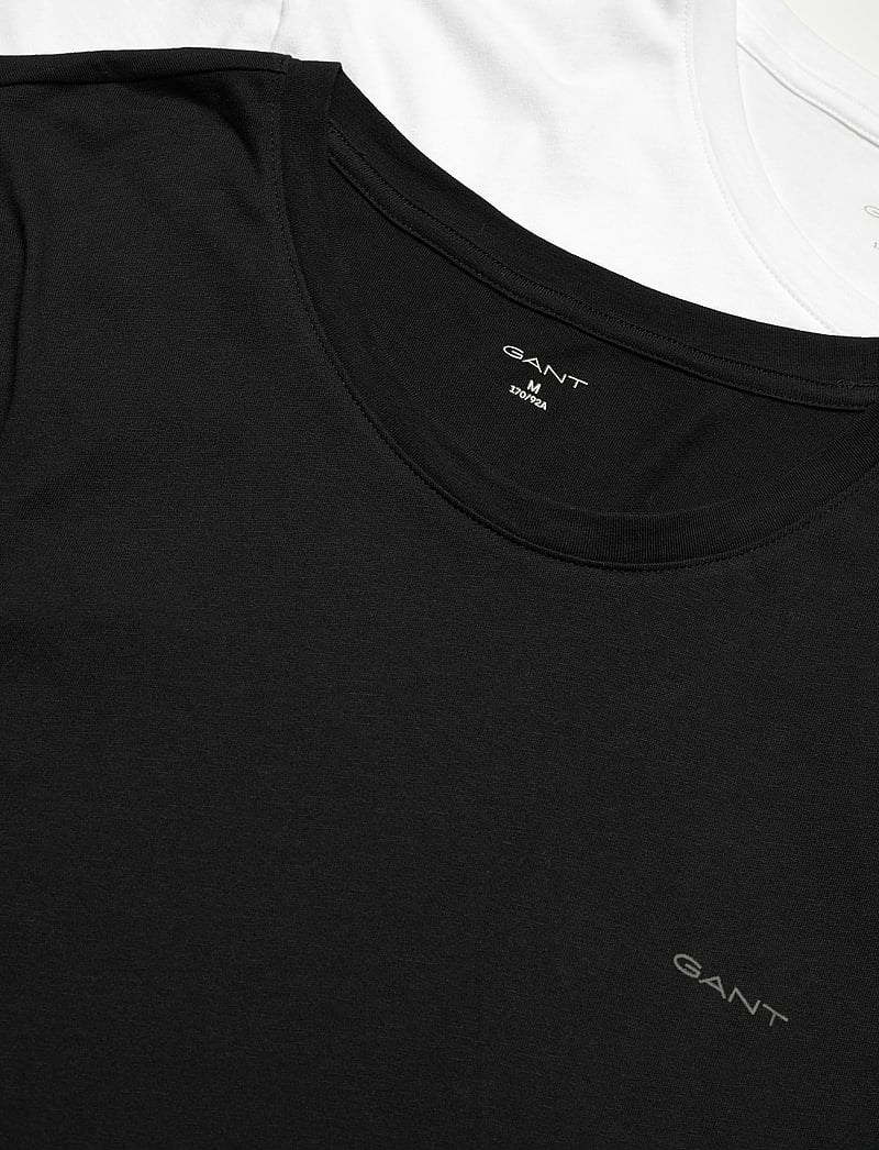 GANT - C-NECK T-SHIRT 2-PACK - multipack t-shirts - black / white - 5