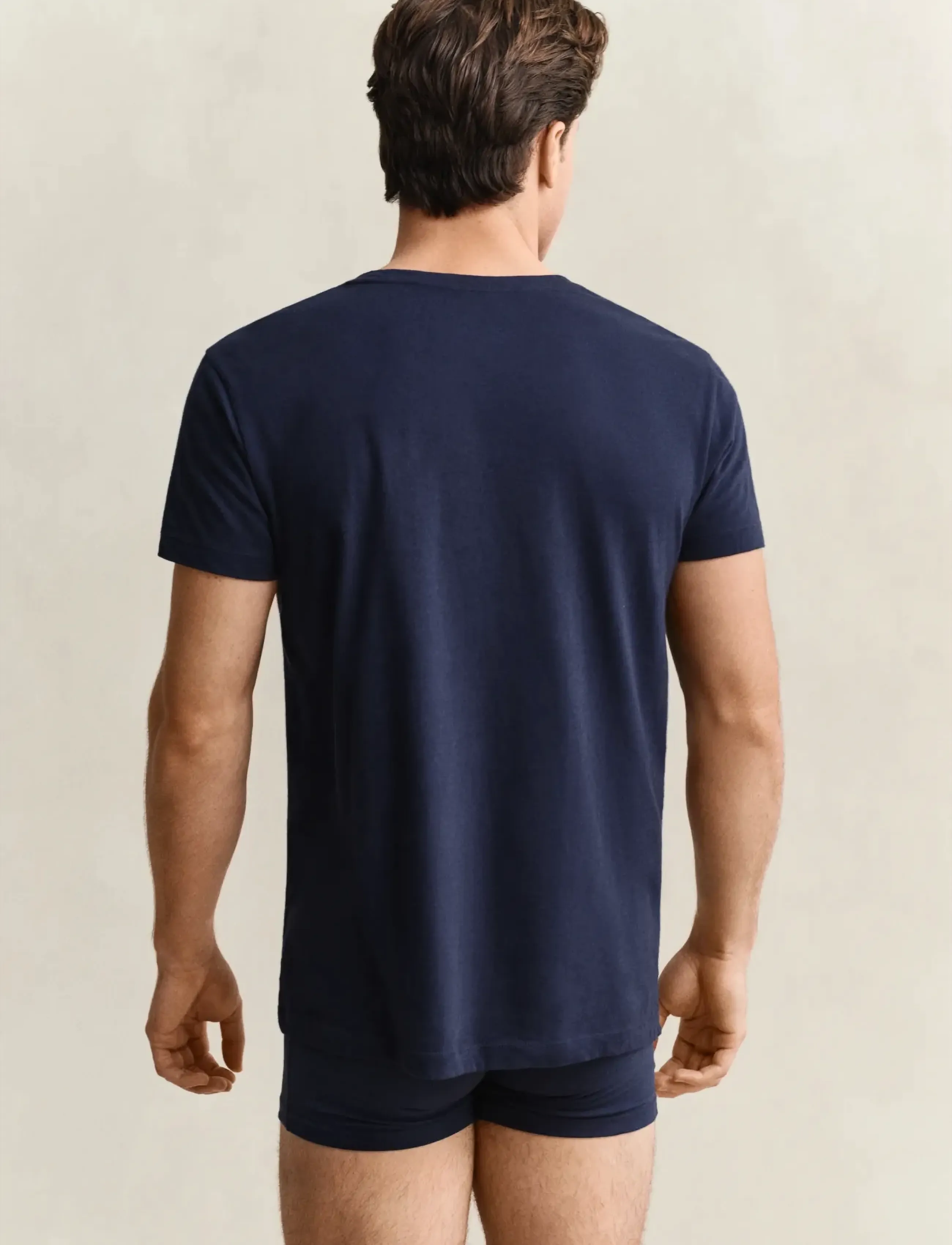 Gant - 2-Pack Crew Neck T-Shirts - kortærmede t-shirts - navy / white - 2