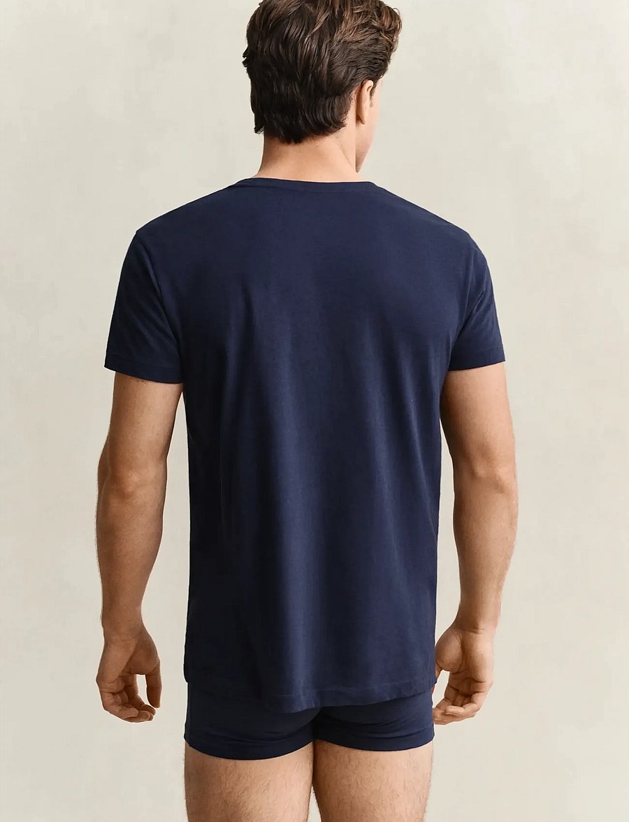 Gant - C-NECK T-SHIRT 2-PACK - t-shirts im multipack - navy / white - 2