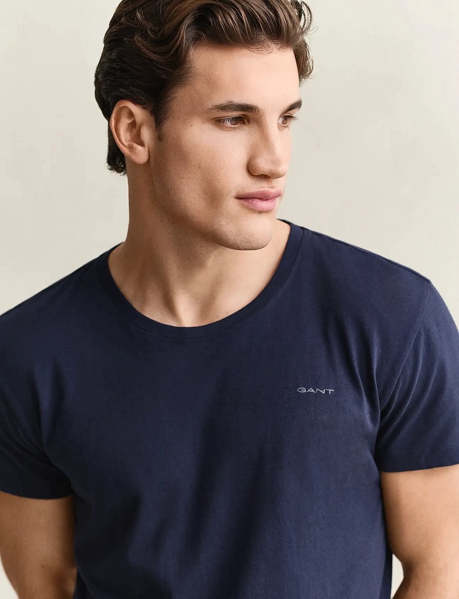 Gant - C-NECK T-SHIRT 2-PACK - t-shirts im multipack - navy / white - 3