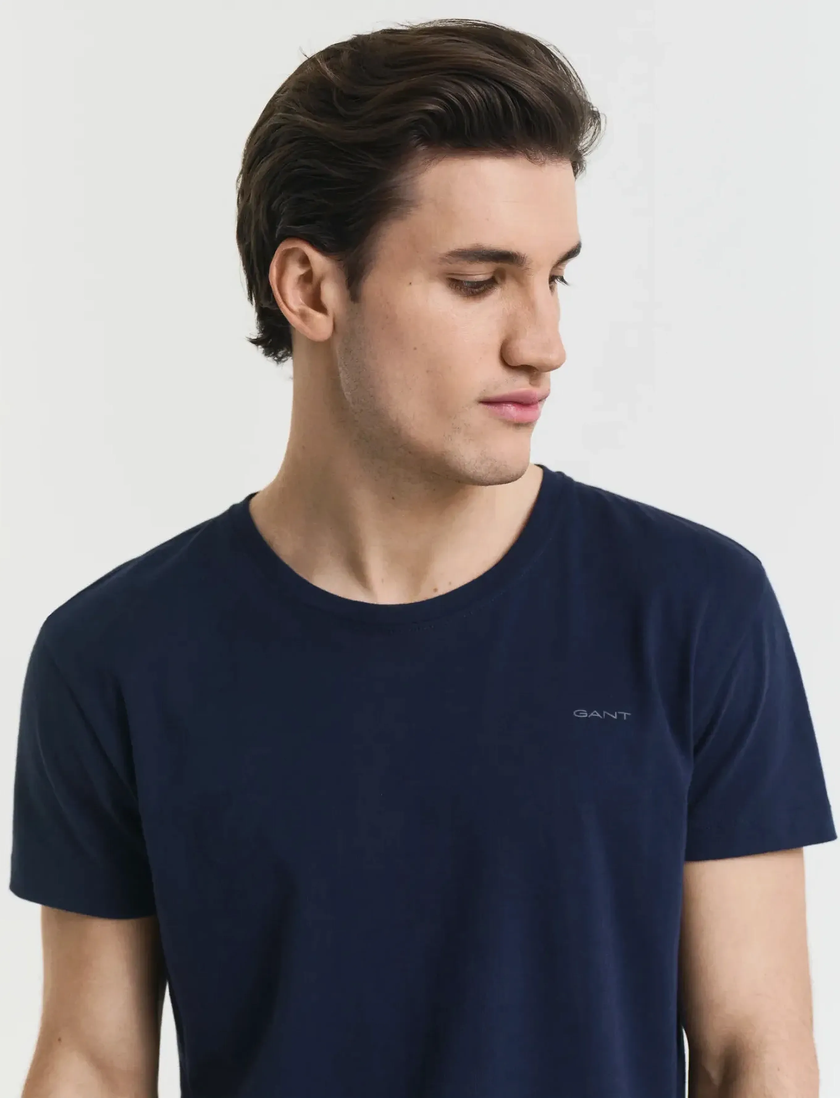 Gant - 2-Pack Crew Neck T-Shirts - kortærmede t-shirts - navy / white - 4