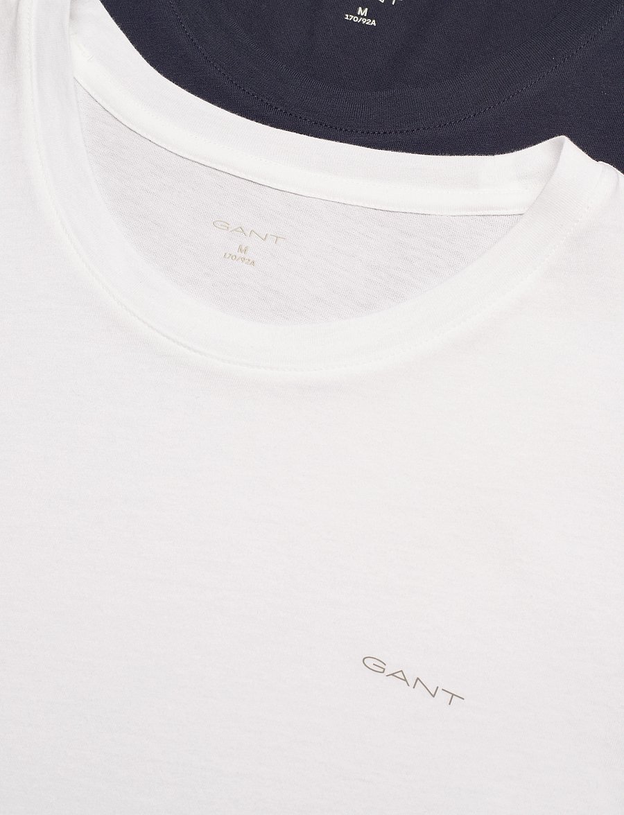 Gant - C-NECK T-SHIRT 2-PACK - t-shirts im multipack - navy / white - 5