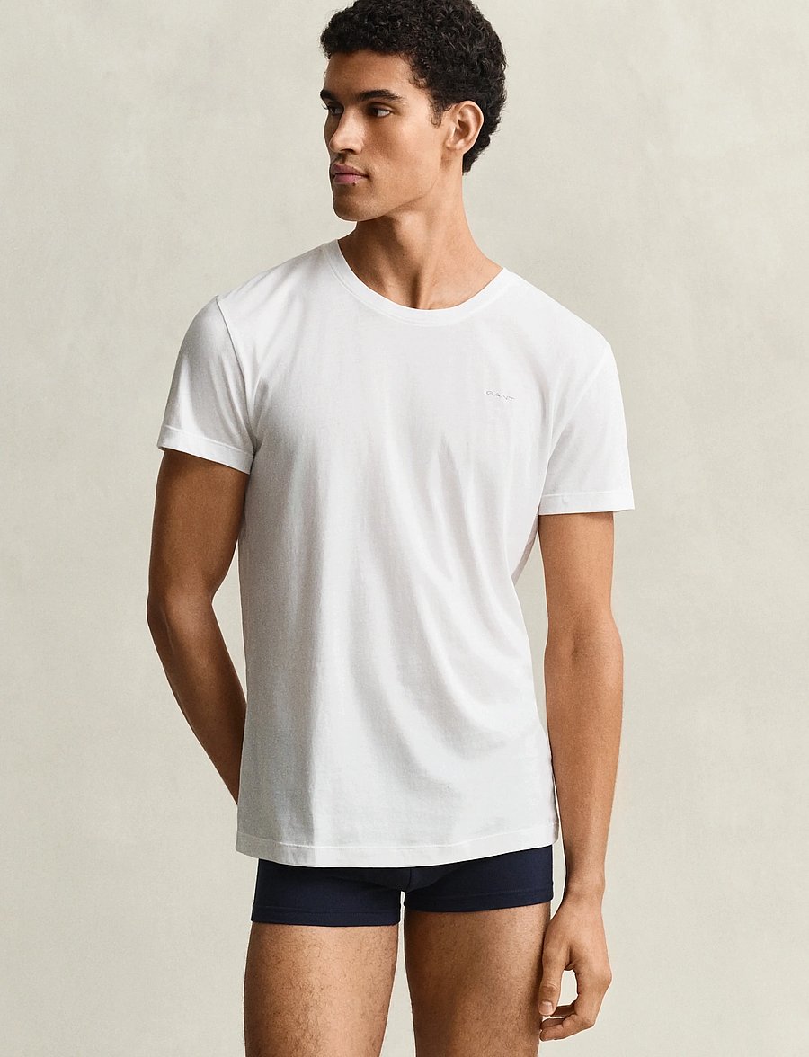 Gant - 2-Pack Crew Neck T-Shirts - multipack t-shirts - white - 0