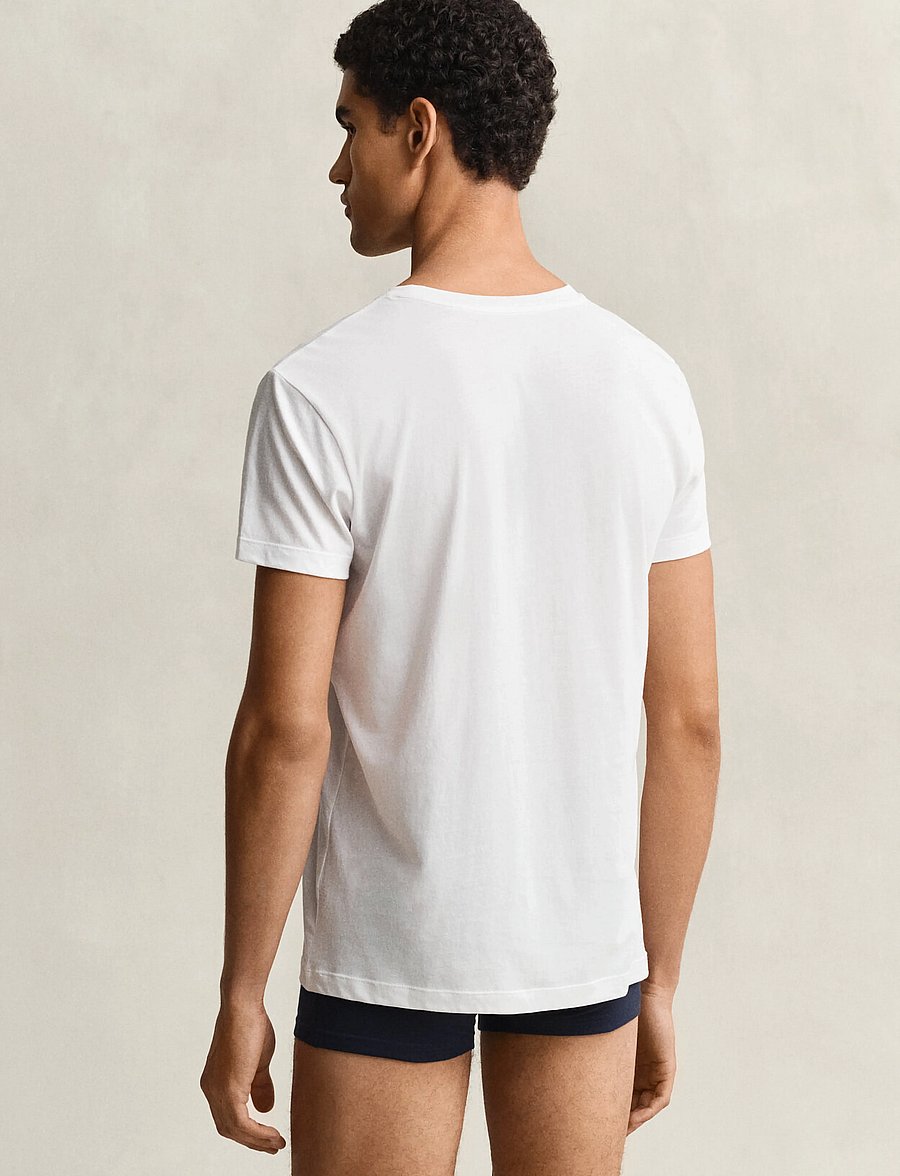 Gant - 2-Pack Crew Neck T-Shirts - multipack t-shirts - white - 3