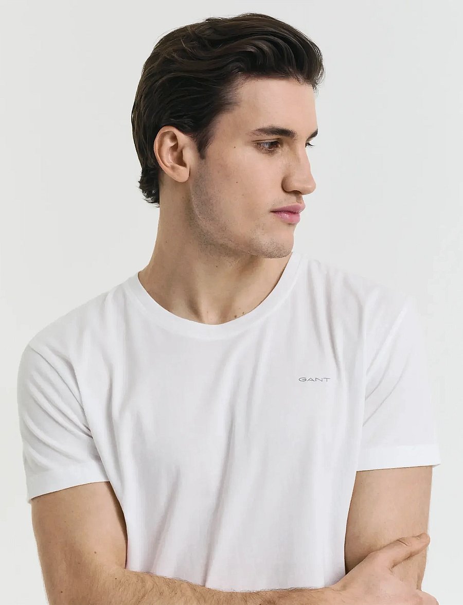 Gant - 2-Pack Crew Neck T-Shirts - multipack t-shirts - white - 4