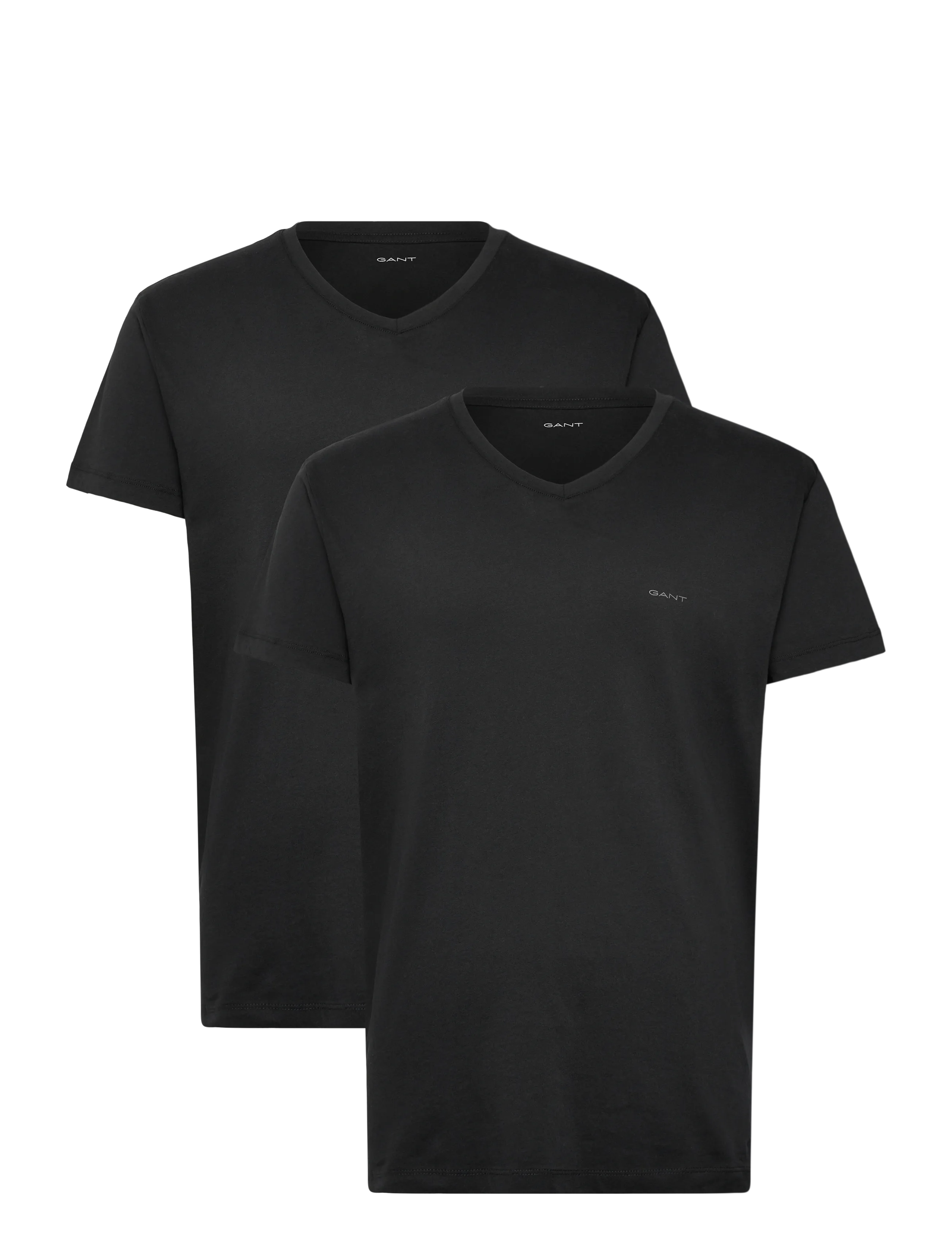 GANT V-NECK T-SHIRT 2-PACK - Alla produkter - BLACK / black