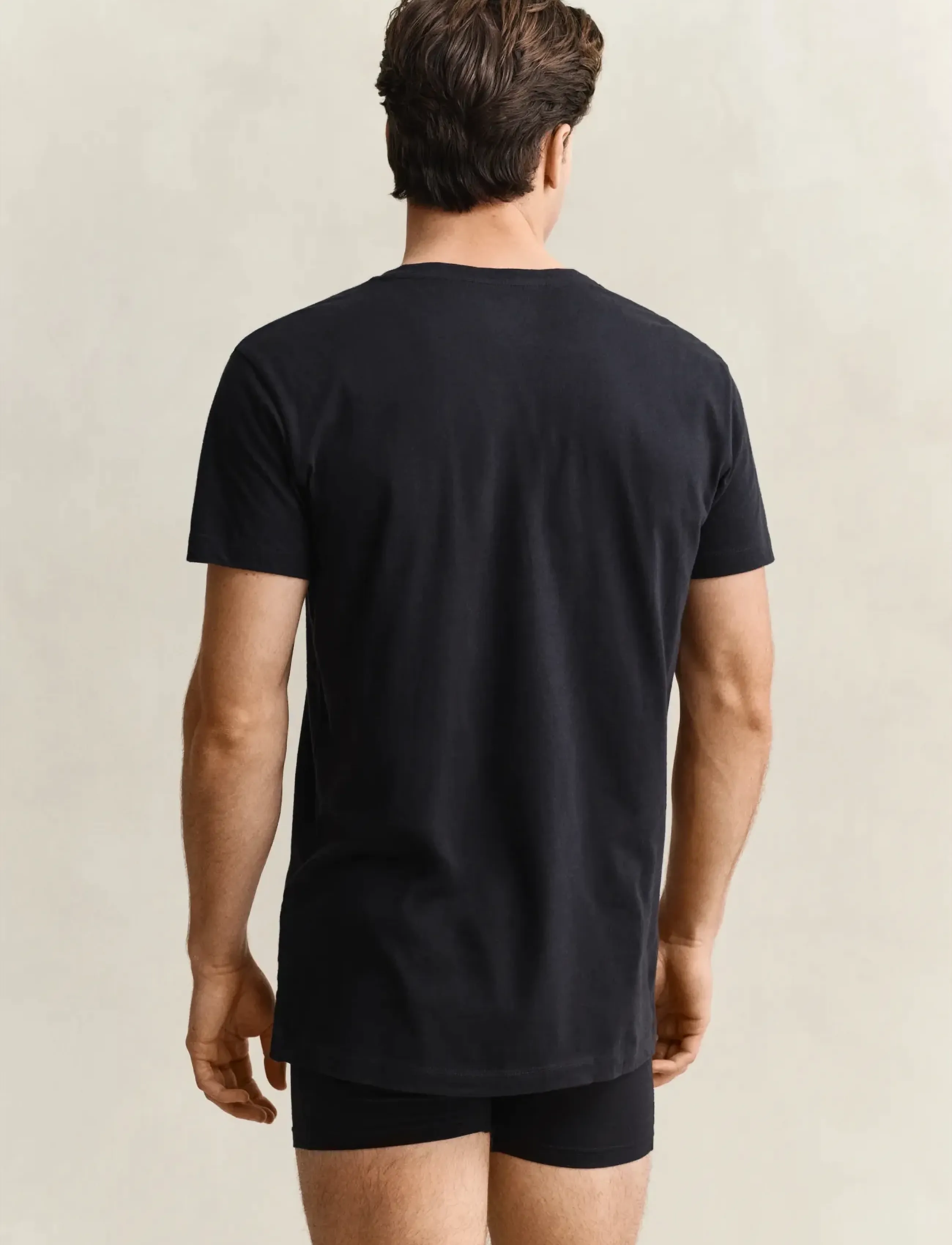 Gant - 2-Pack V-Neck T-Shirts - t-shirts med v-hals - black - 2