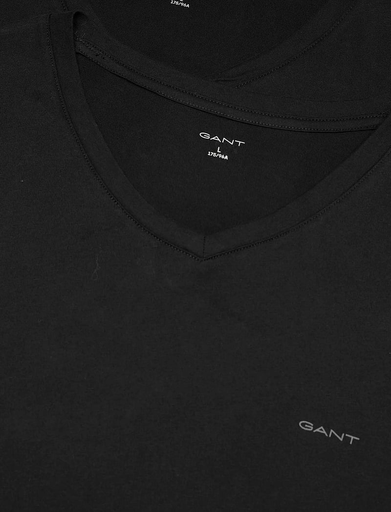GANT - V-NECK T-SHIRT 2-PACK - v-ringade t-shirts - black - 5