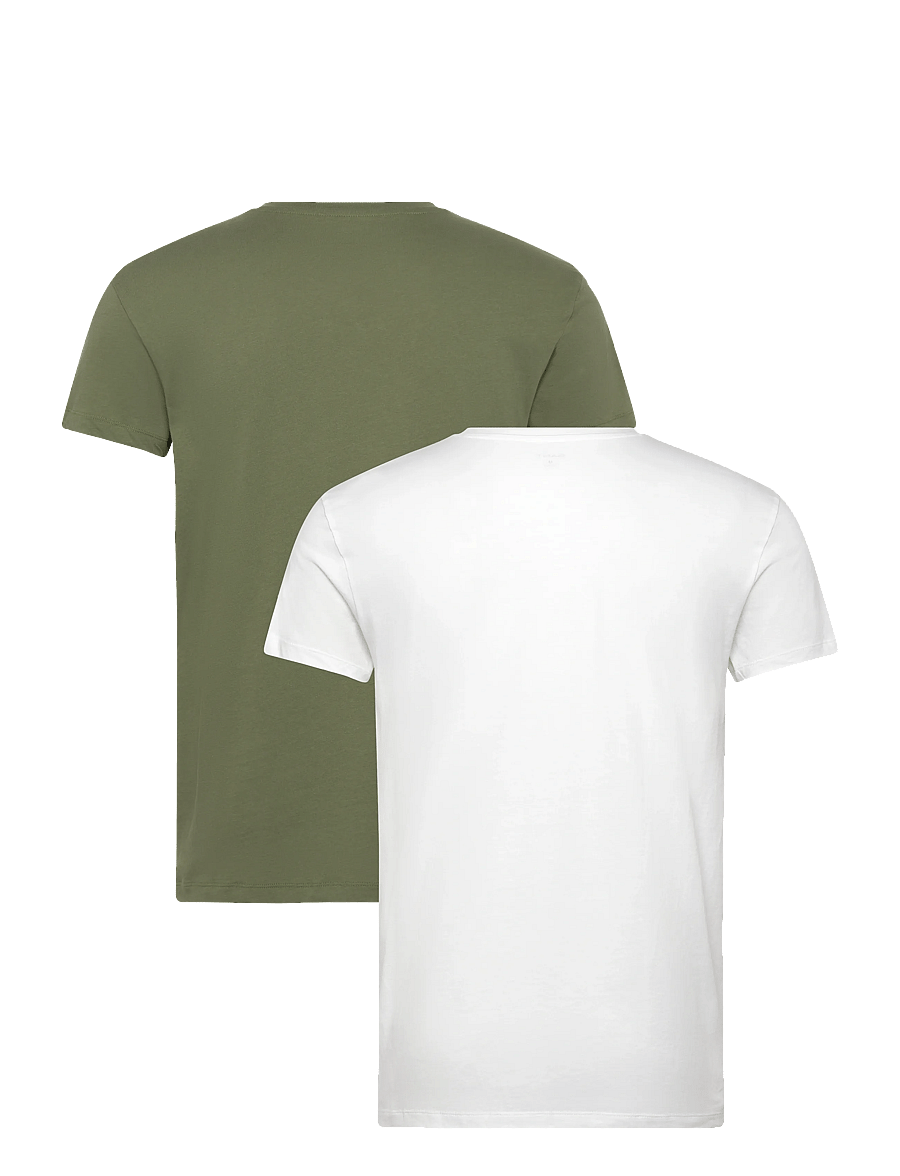 Gant - 2-Pack V-Neck T-Shirts - t-shirts med v-hals - dry herb green - 2