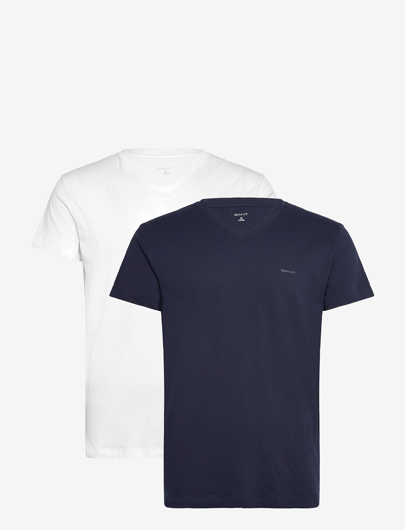 GANT - V-NECK T-SHIRT 2-PACK - v-neck t-shirts - navy / white - 1