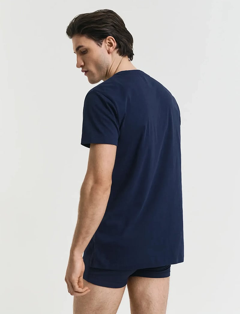 GANT - V-NECK T-SHIRT 2-PACK - v-neck t-shirts - navy / white - 3