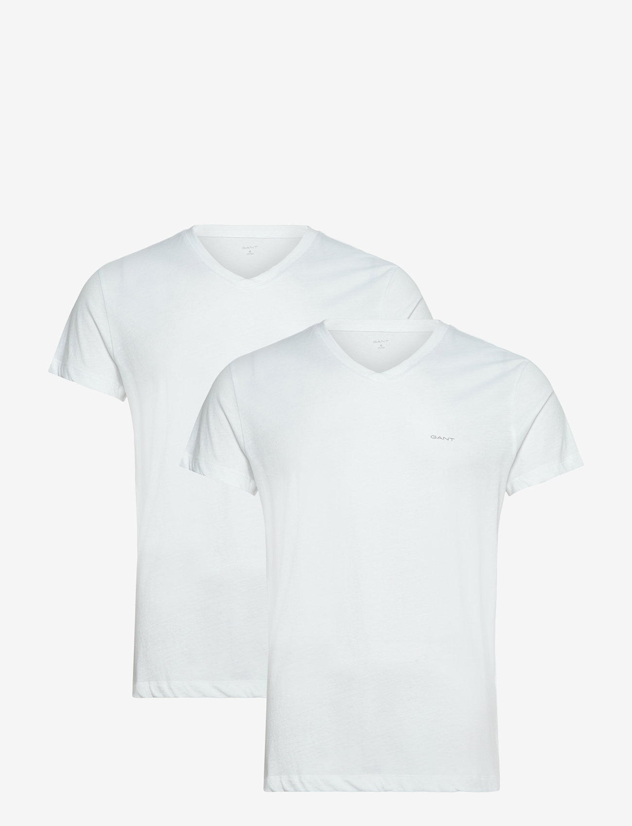GANT - V-NECK T-SHIRT 2-PACK - v-kaelusega t-särgid - white - 1